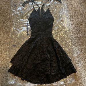 sparkly black homecoming dress, size 1